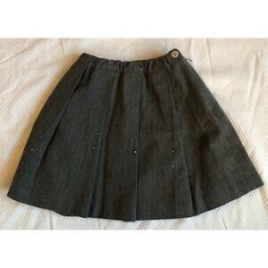 Special Day Dk Gray Wool Blend Pleated Skirt Girls Size 4